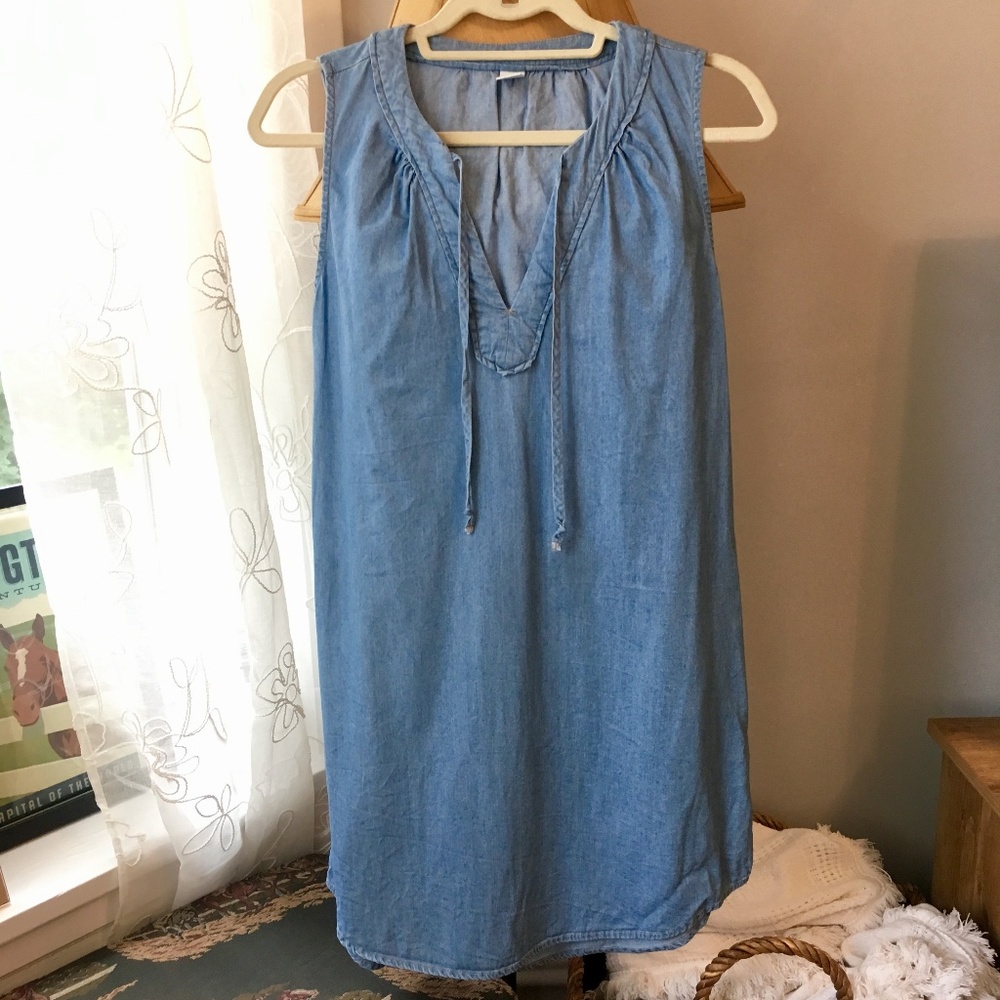 Old Navy Chambray Denim Shift Dress